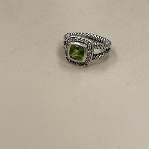 david yurman peridot and diamond 7x7mm ring